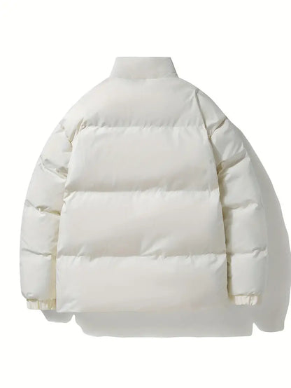 Winter Heren Pufferjas Met Teddyvoering En Opstaande Kraag