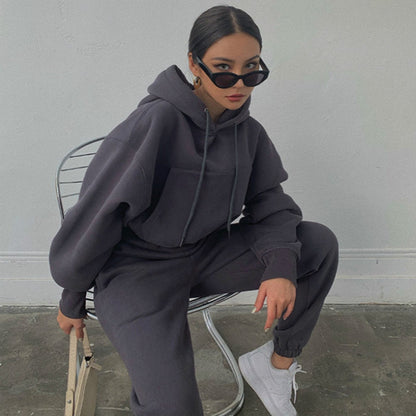 Dames Hoodie En Jogger Set In Oversized Fit – Herfst, Winter En Voorjaar