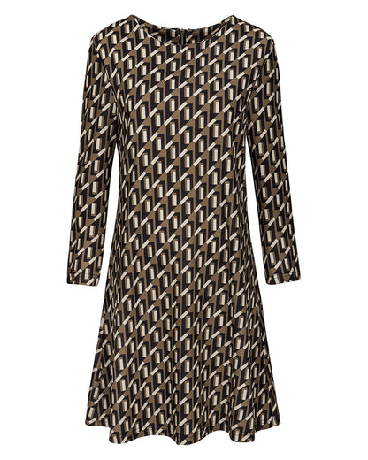 Mini-Jurk Met Grafische Print – Opvallende Stijl Met Retro Flair