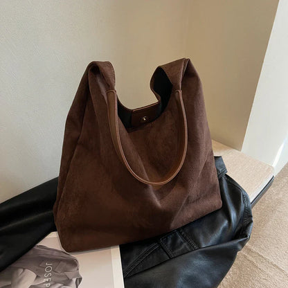 Suède Totebag Voor Dames – Minimalistisch Design, Comfortabel & Ruim Voor Elke Dag