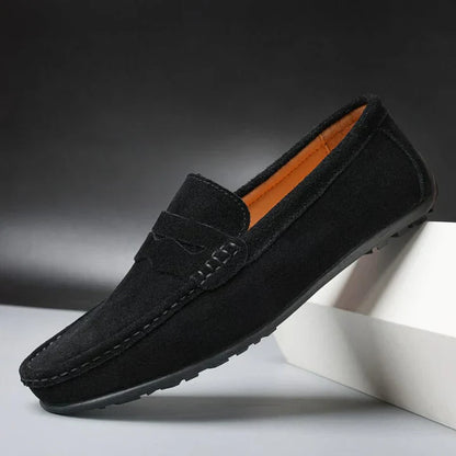 Heren Instapper Suède Look – Slip-On, Comfortzool & Voorjaar & Zomer