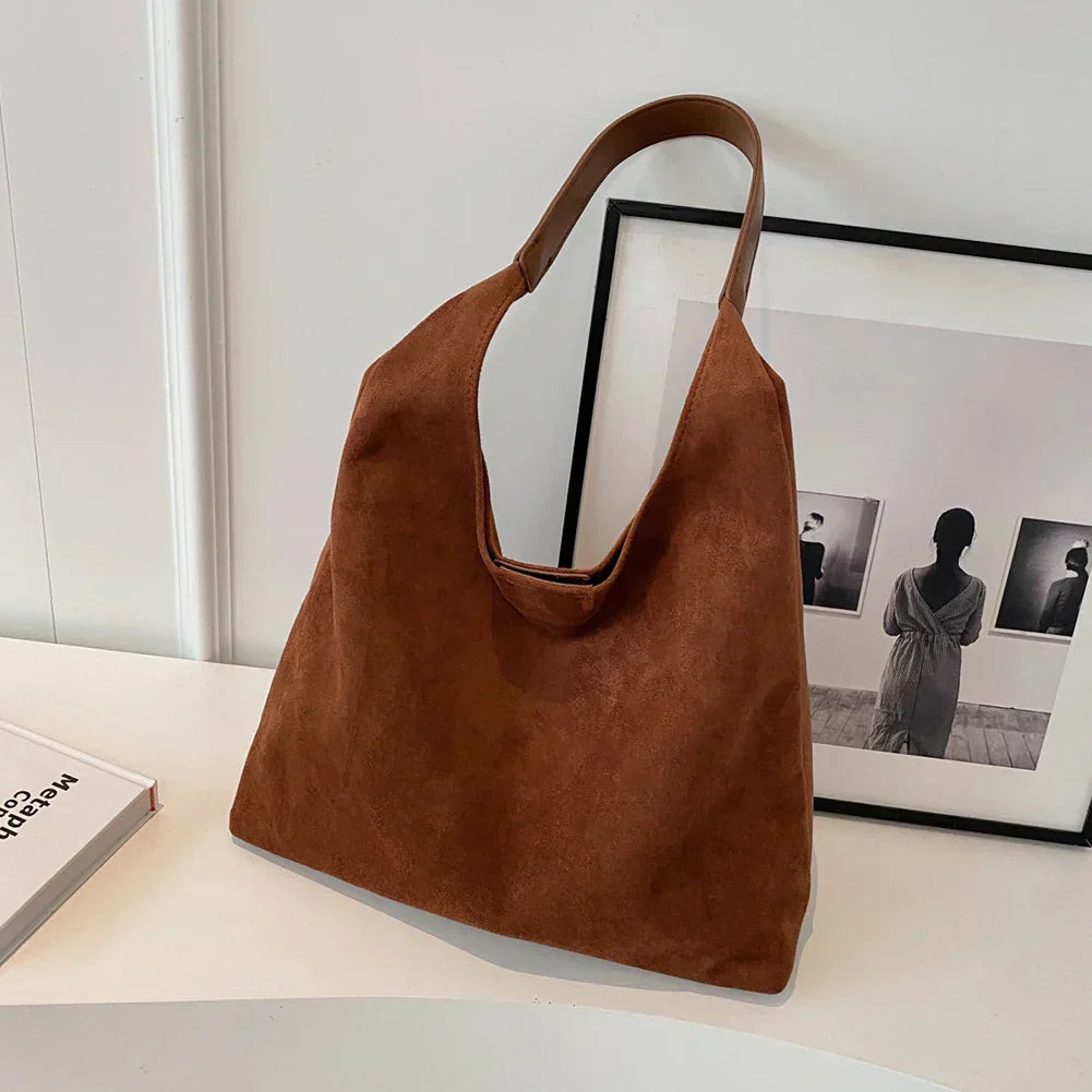 Suède Totebag Voor Dames – Minimalistisch Design, Comfortabel & Ruim Voor Elke Dag