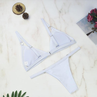 Dames bikini met verstelbare bandjes – stevige pasvorm & minimalistisch design