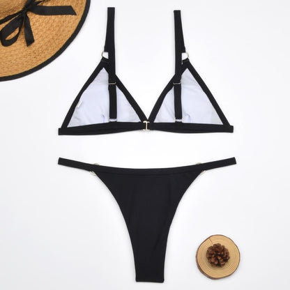 Dames bikini met verstelbare bandjes – stevige pasvorm & minimalistisch design
