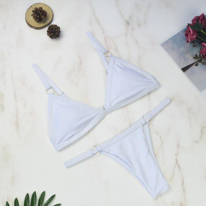 Dames bikini met verstelbare bandjes – stevige pasvorm & minimalistisch design