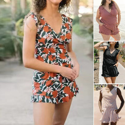 Wrap Badpak Met Bloemenprint – Flatterend En Vrouwelijk Stranditem