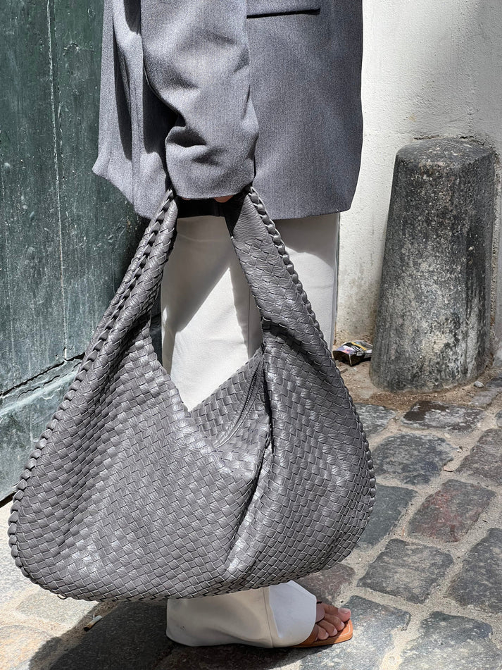 Tas Voor Dames – Luxe Gevlochten Schoudertas / Hobo Bag Met Ruim Formaat Voor Werk, Stad & Avondgebruik (Vier Seizoenen)