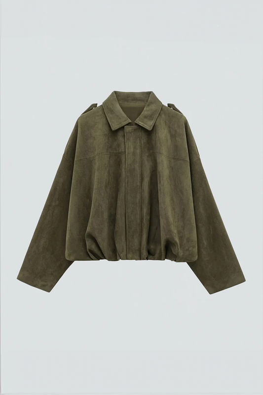 Dames Oversized Suède Jas
