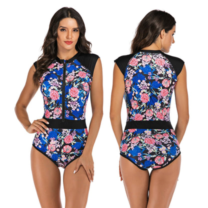 Badpak Voor Dames – Hoge Hals, Ritsdetail & Volledig Gevoerd Voor Zomercomfort