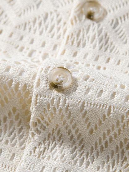 Zomerset voor heren met opengewerkt overhemd – ademend design, rechte broek & stijlvolle uitstraling