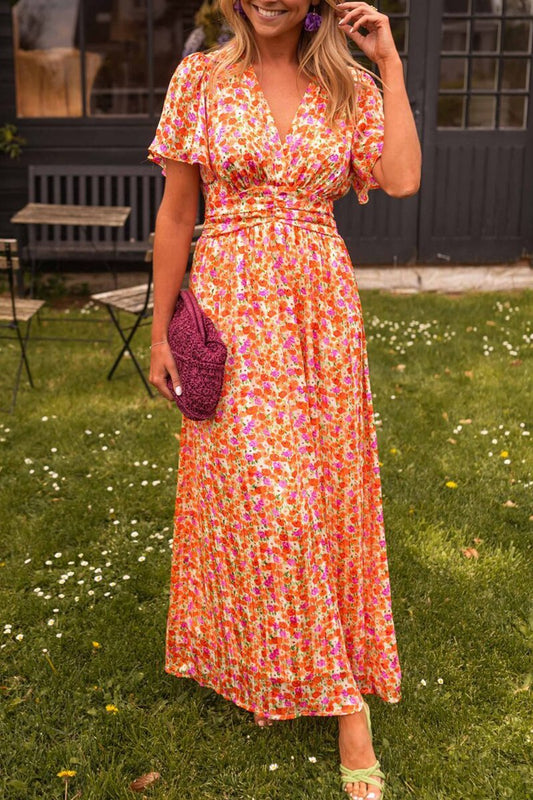 Zomerse Damesjurk Met Bloemenprint – Elegante Maxi-Jurk Met Romantische Flair