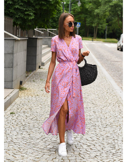 Dames Wikkeljurk Met Bloemenprint En Ceintuur – Lente, Zomer En Citywear