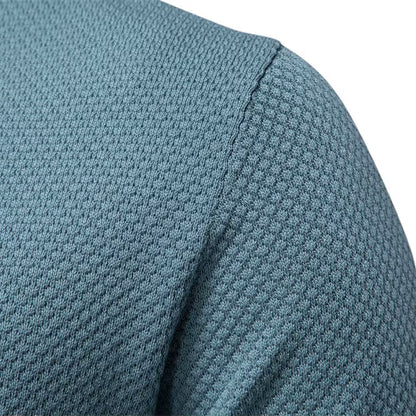Herenpolo Met Open Kraag – Textuur, Ademend & Stretch Voor Voorjaar & Zomer