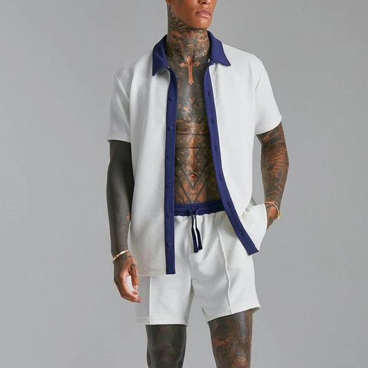 Zomerset Heren – Luchtige Tweedelige Outfit Met Shirt En Korte Broek Voor Lente En Zomer