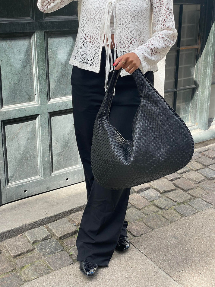 Tas Voor Dames – Luxe Gevlochten Schoudertas / Hobo Bag Met Ruim Formaat Voor Werk, Stad & Avondgebruik (Vier Seizoenen)